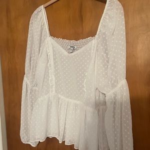 EXPRESS | LARGE | WHITE BLOUSE